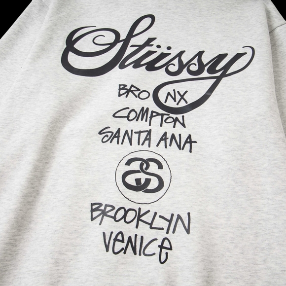 Stussy Light Gray Graphic Hoodie - Picture 8 of 8